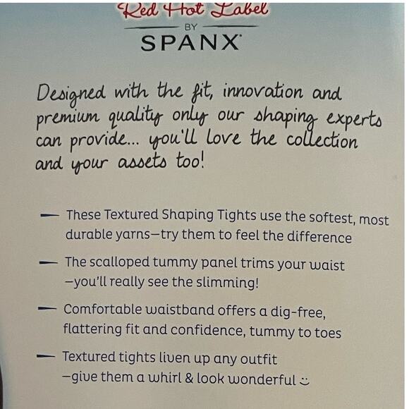 SPANX Assets Red Hot Label 3 Pair Textured Lace ZigZag Shaping Tights Black 4 D - Picture 6 of 8